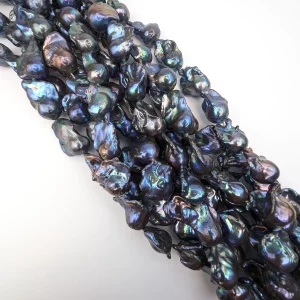 Medium Fireball Peacock Black Pearls - Image 6
