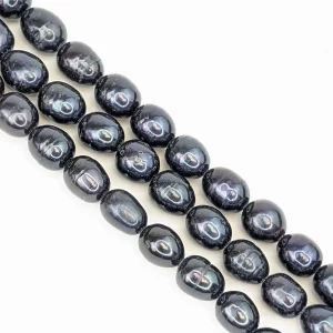 7x9mm Freshwater Dark Blue Black Pearl String