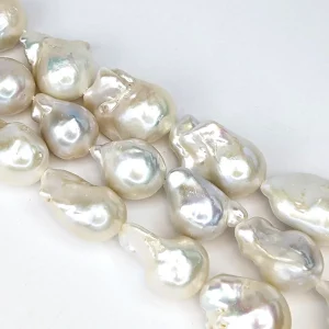 White Fireball Pearl String - Medium