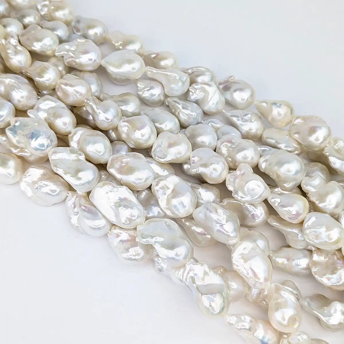 White Fireball Pearl String - Medium - Image 2