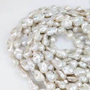 White Fireball Pearl String - Medium - Image 3