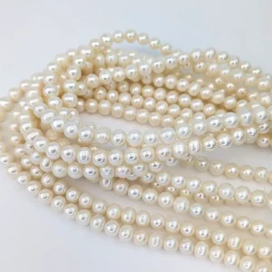 AA Near Round Pearl String - Freshwater 8-9mm - Image 3