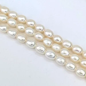 AA Rice Pearls - Freshwater white pearl string 6.5-7.5mm - Image 4
