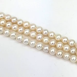 Freshwater Round Pearl String - White 6mm - Image 3