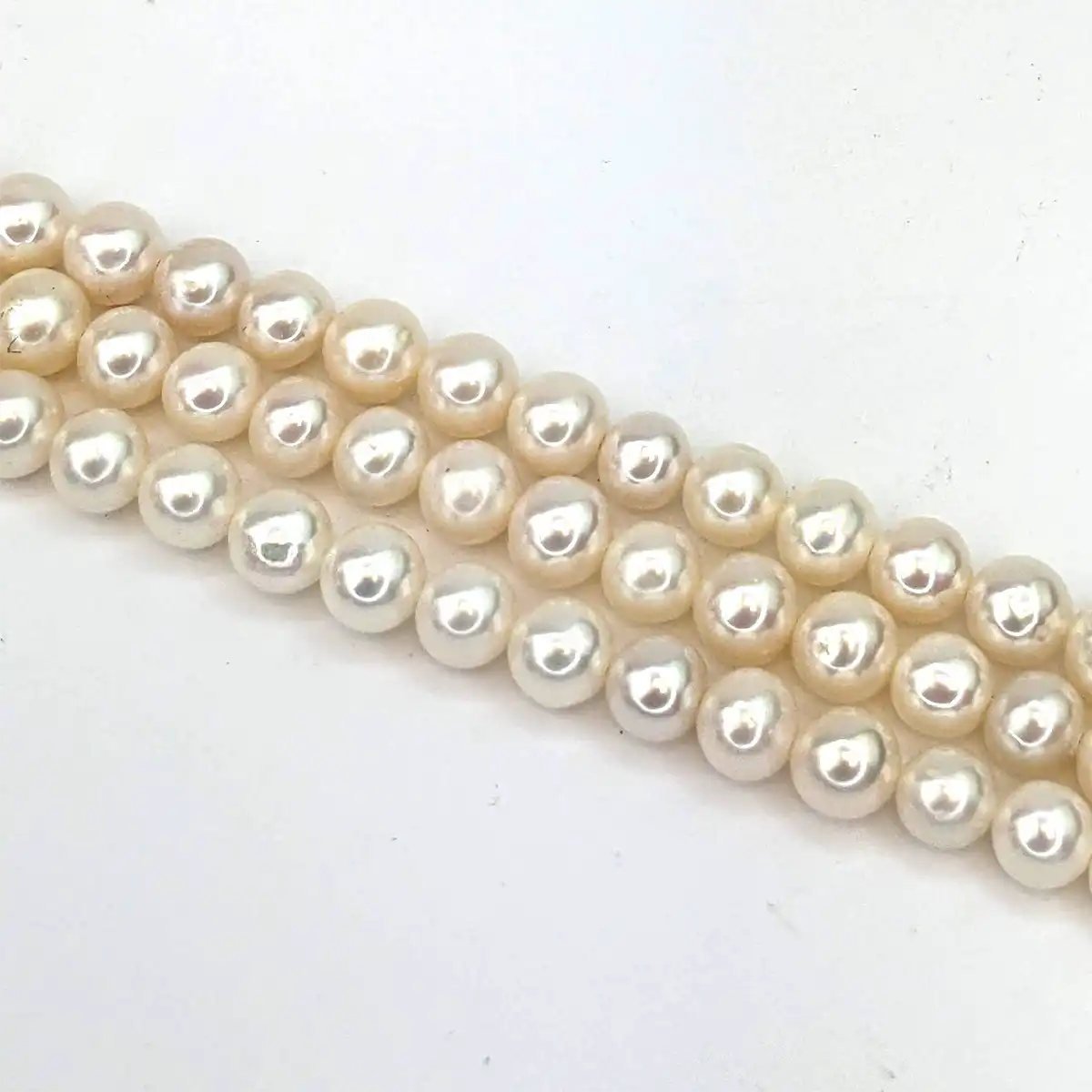 Freshwater Round Pearl String - White 6mm - Image 3