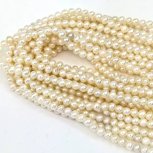 AA+ Grade White Pearl String 3-3.5mm Freshwater - Image 2