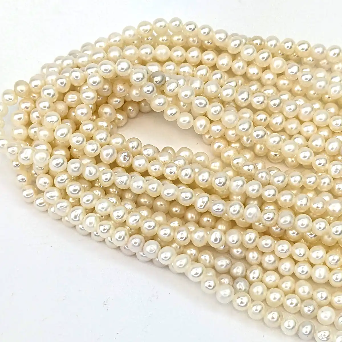 AA+ Grade White Pearl String 3-3.5mm Freshwater - Image 2