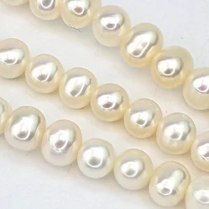 Freshwater Stringing Pearls - White 6mm - Image 4