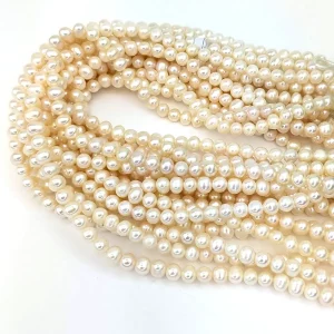 Alternative view of Freshwater Stringing Pearls - White 6mm