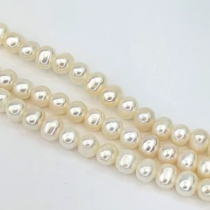 Freshwater Stringing Pearls - White 6mm