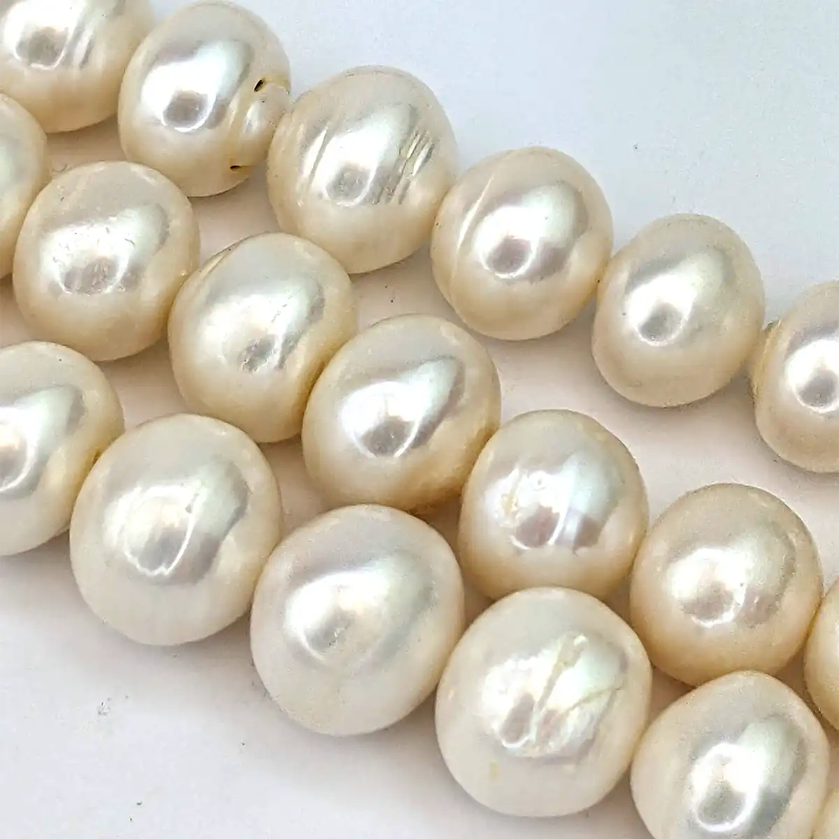 Freshwater White Stringing Pearls 11-15mm - Image 2