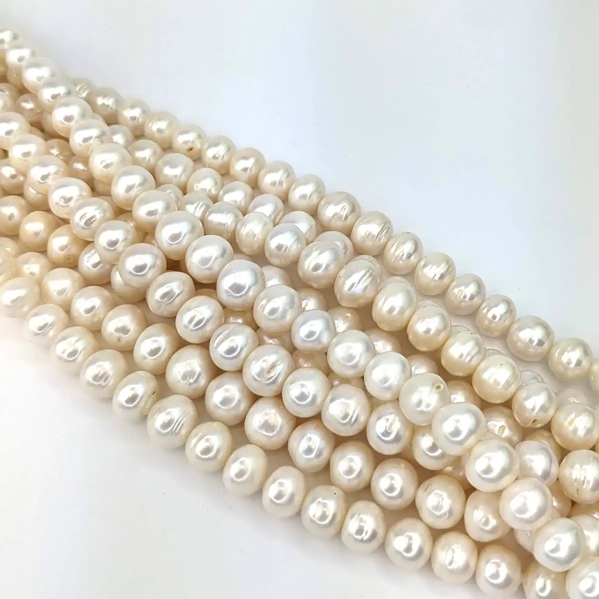 Freshwater White Stringing Pearls 11-15mm - Image 3