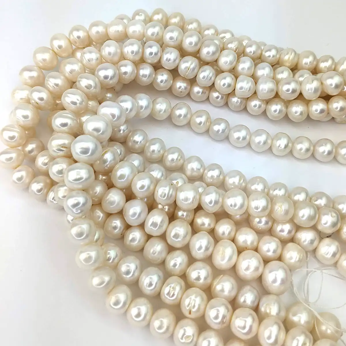 Freshwater White Stringing Pearls 11-15mm - Image 4