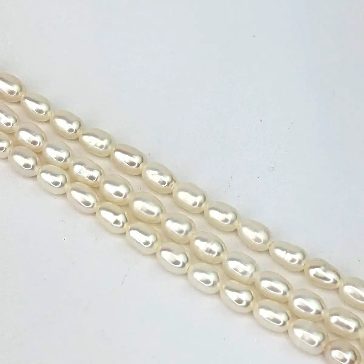 Freshwater Rice Pearl String - White 3mm - Image 3