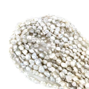 Freshwater Keshi Stringing Pearls White AAA grade - Image 3