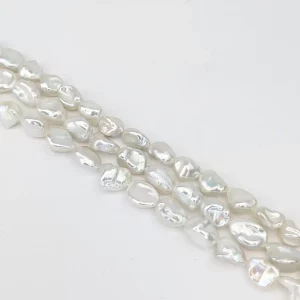 Freshwater Keshi Stringing Pearls White AAA grade - Image 4