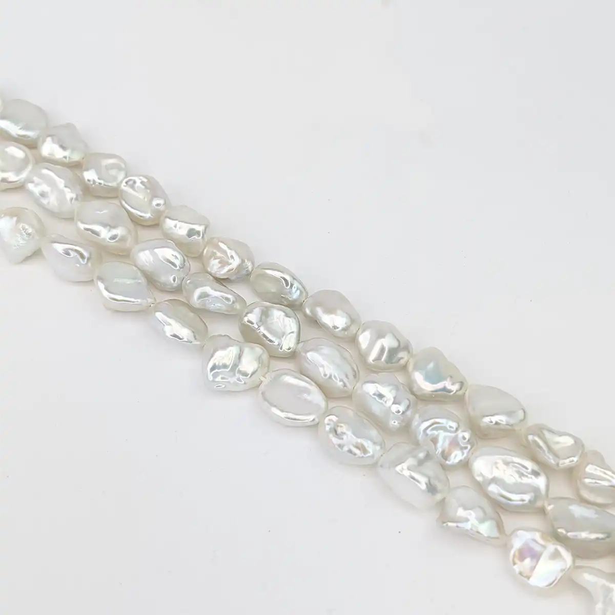 Freshwater Keshi Stringing Pearls White AAA grade - Image 4