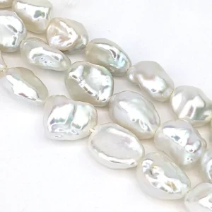 Freshwater Keshi Stringing Pearls White AAA grade - Image 5