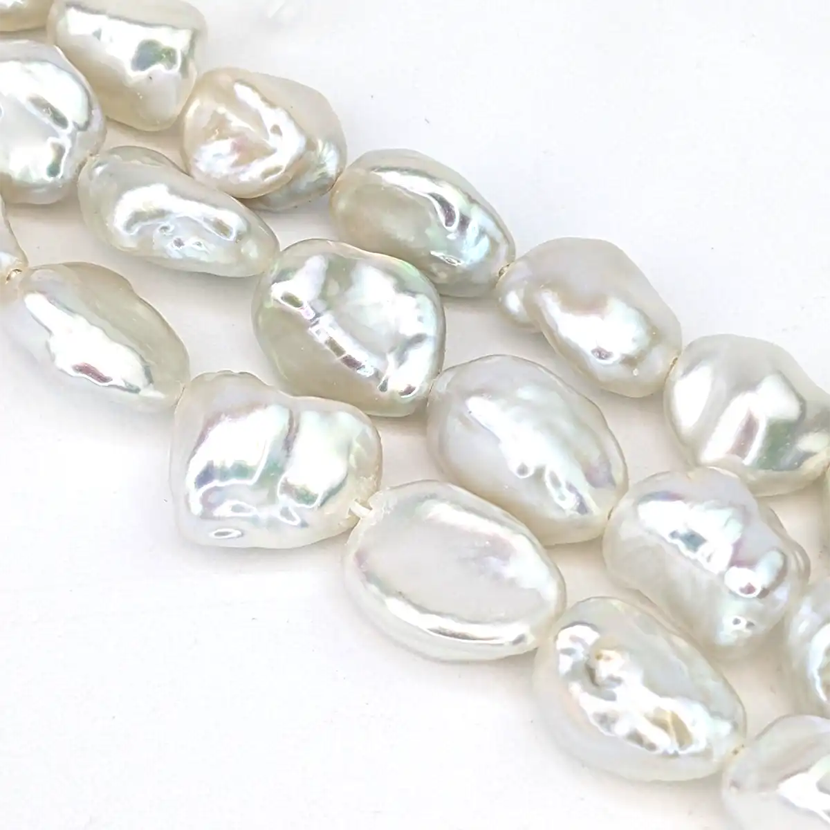 Freshwater Keshi Stringing Pearls White AAA grade - Image 5