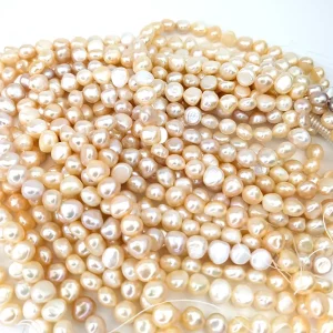 Alternative view of Nugget Pearls - 11mm In Two Colours