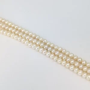 Button Pearl String - White Freshwater 6mm String - Image 5