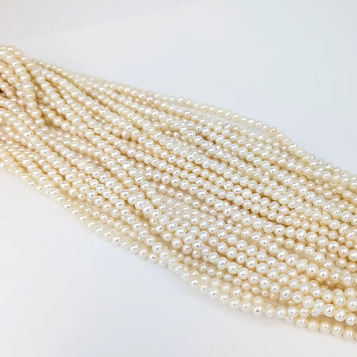 Near Round Pearl String - Freshwater 4.5-5mm - Image 3