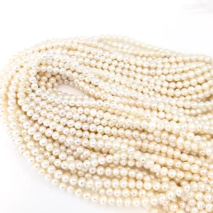 Near Round Pearl String - Freshwater 4.5-5mm - Image 2