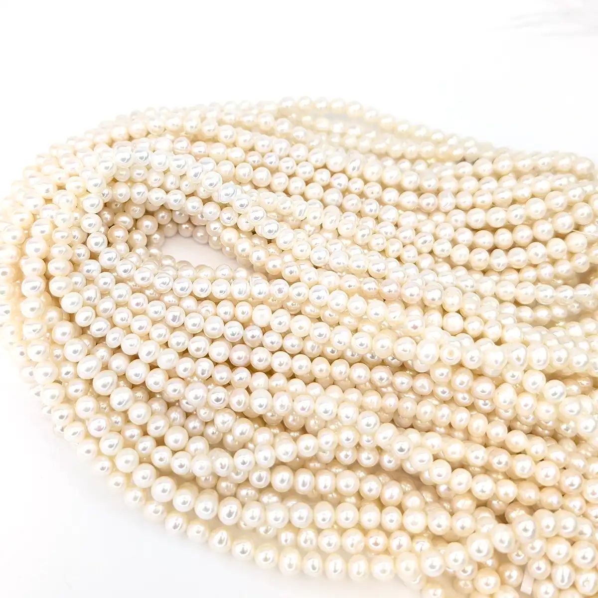 Near Round Pearl String - Freshwater 4.5-5mm - Image 2