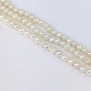 Near Round Pearl String - Freshwater 4.5-5mm - Image 4