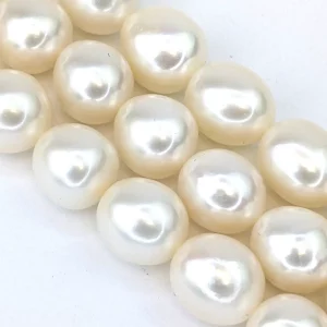 Freshwater White Rice Pearl String - 10x12mm - Image 8