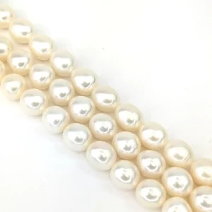 Freshwater White Rice Pearl String - 10x12mm - Image 5