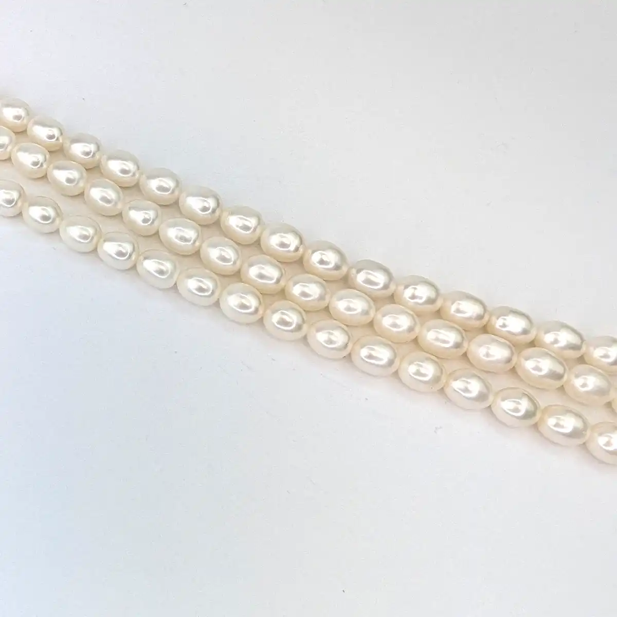 White Rice Pearl String - Freshwater 9mm AAA - Image 3