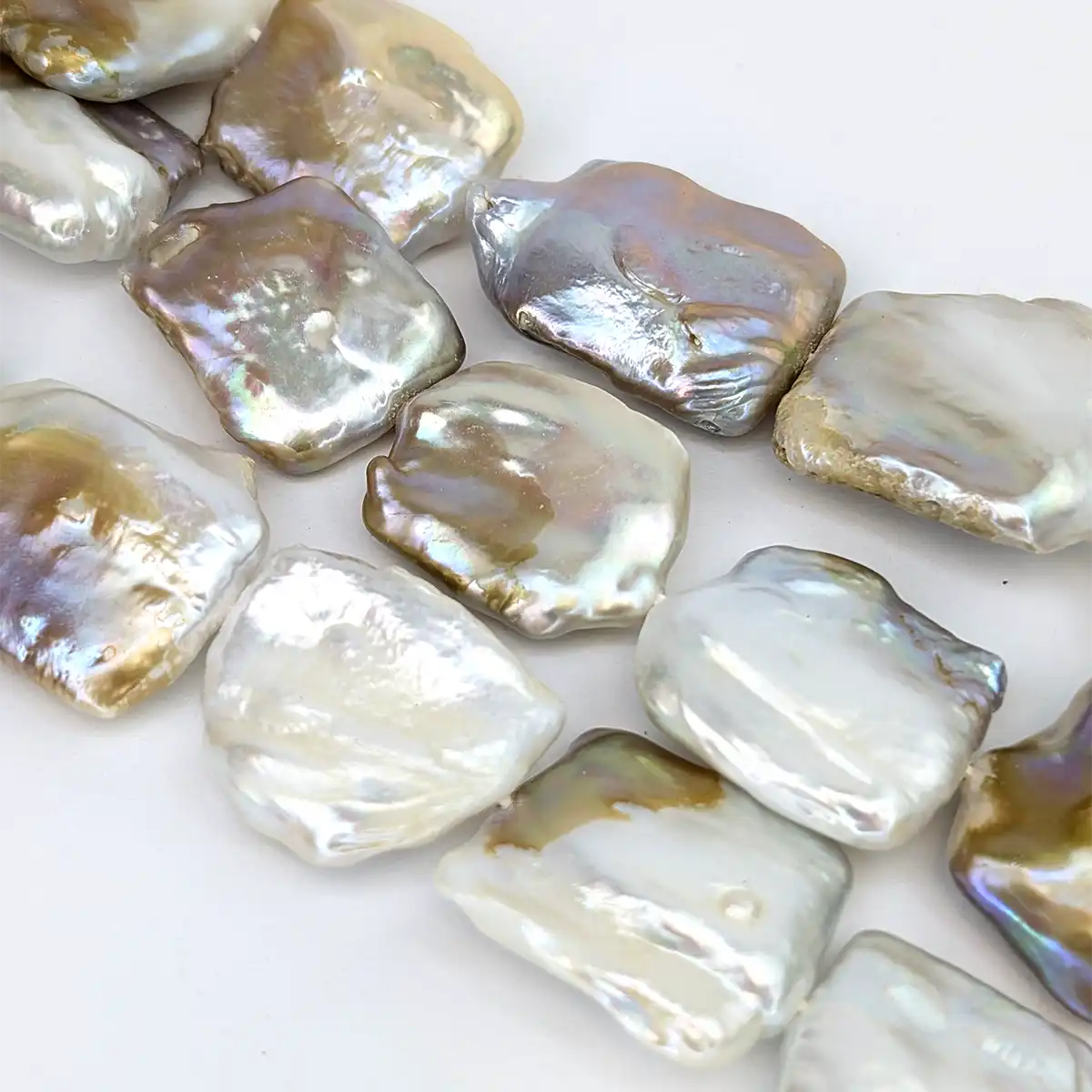 Oblong Pearl String - Freshwater 20x20mm - Image 4