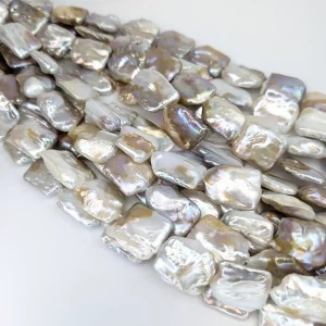 Oblong Pearl String - Freshwater 20x20mm - Image 3