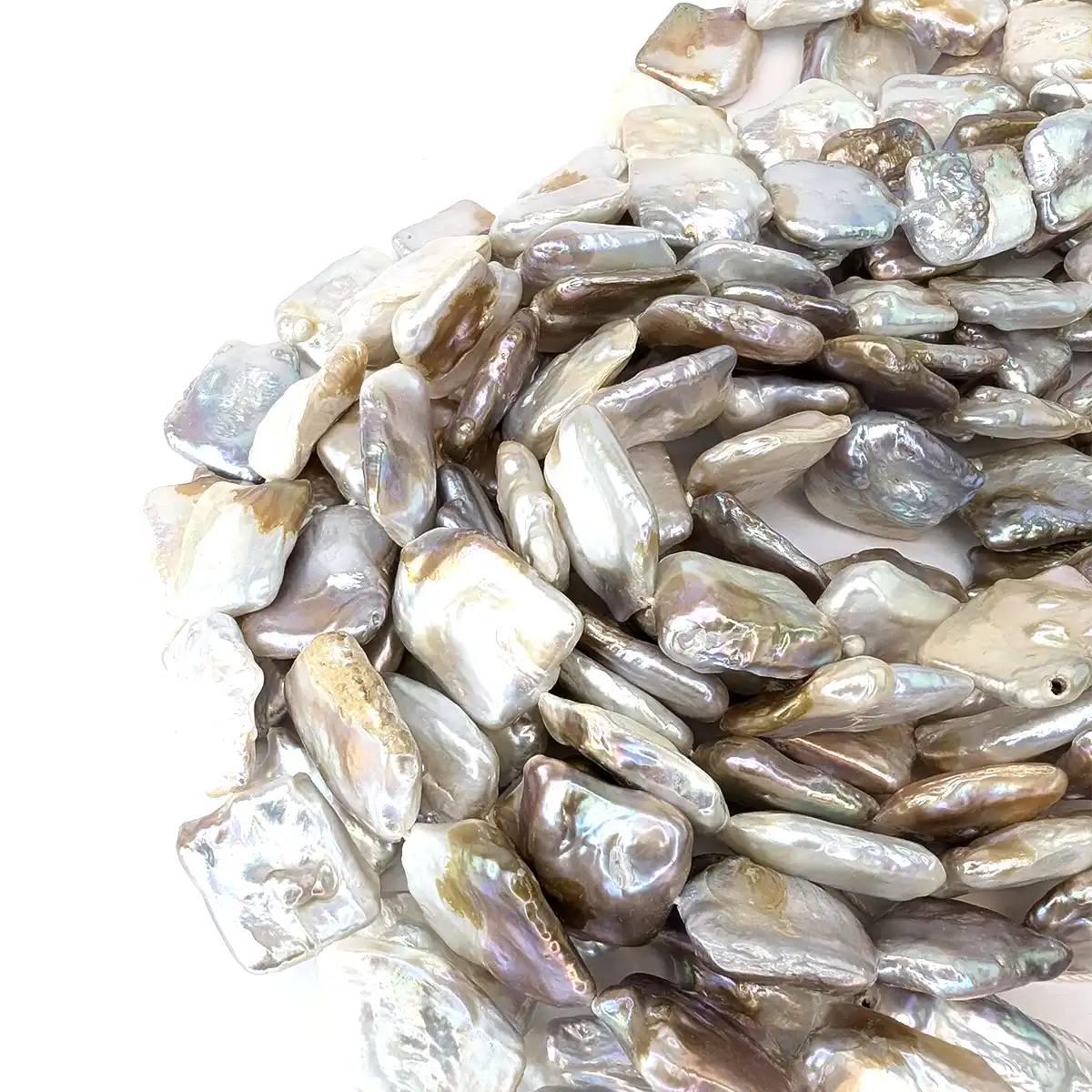 Oblong Pearl String - Freshwater 20x20mm - Image 2