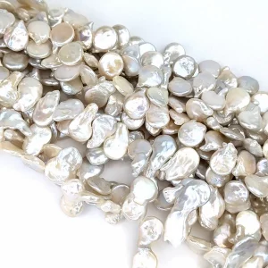 Freshwater Coin Pearls - Side Drilled - Image 3