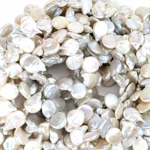 Freshwater Coin Pearls - Side Drilled - Image 2