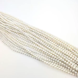Freshwater Near-Round Pearl String, 4.5mm - Image 4