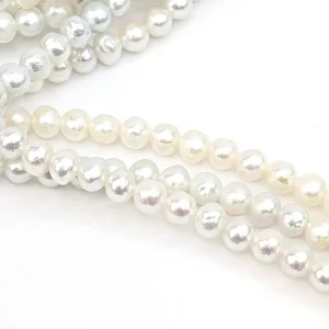 Freshwater Near-Round Pearl String, 4.5mm - Image 3