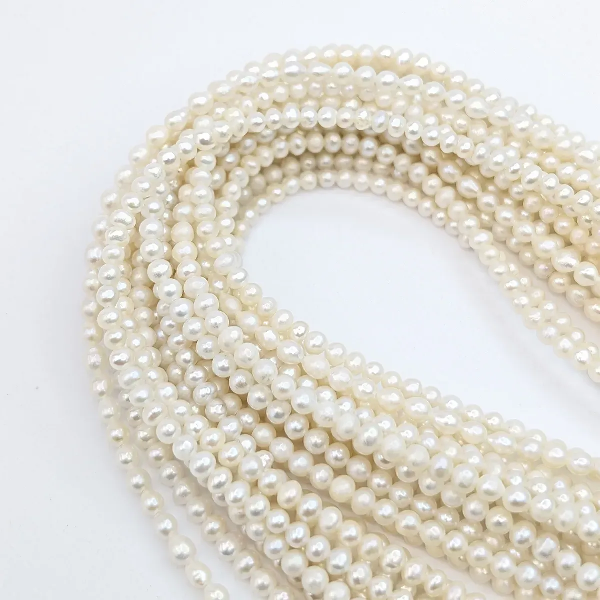 Near-Round Freshwater Pearls, 3mm - Image 4