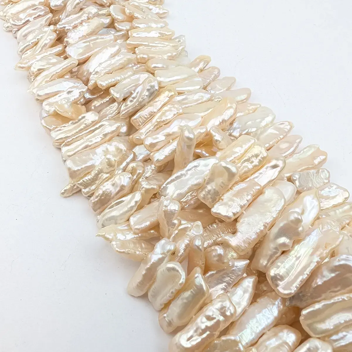 Side-drilled Biwa Tooth Pearls, Great Lustre - Image 3