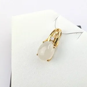 Pale Jadeite Pendant on 18k