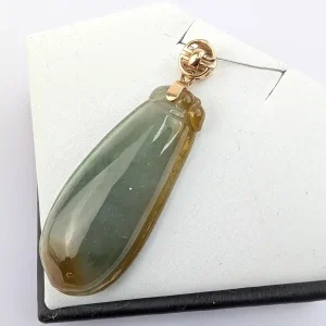 Large Jadeite Pendant on 18k
