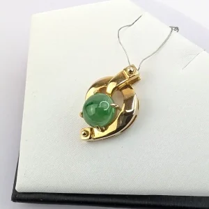Apple Jadeite Pendant on 14k
