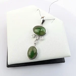 Green Jadeite Pendant on 18k